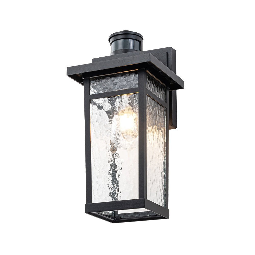 IP20 Hammer Glass Lantern Outdoor Wall Sconce - Image 8