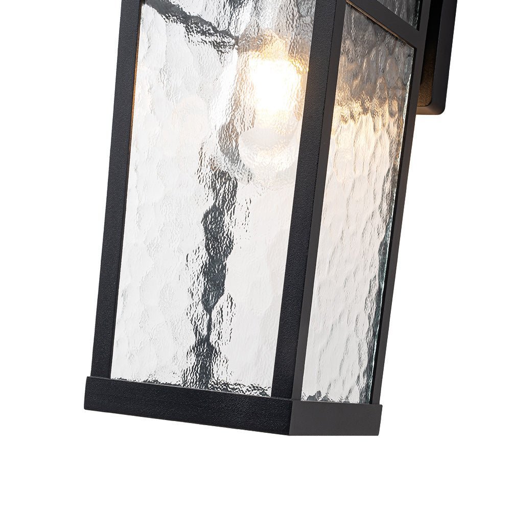 IP20 Hammer Glass Lantern Outdoor Wall Sconce - Image 15