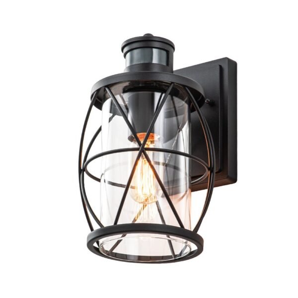 IP20 Lantern Cylinder Glass Cage Outdoor Wall Sconce - Image 6