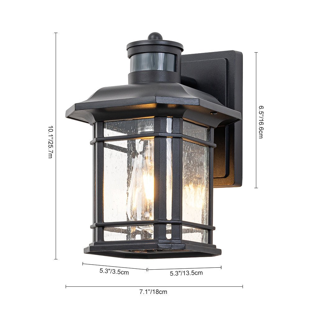IP20 Seeded Glass Outdoor Wall Sconce - Image 3
