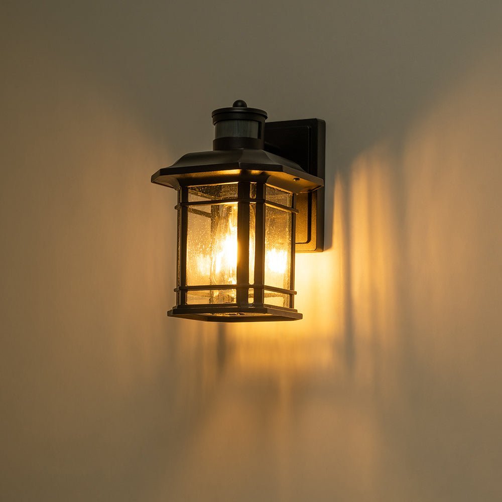 IP20 Seeded Glass Outdoor Wall Sconce - Image 4