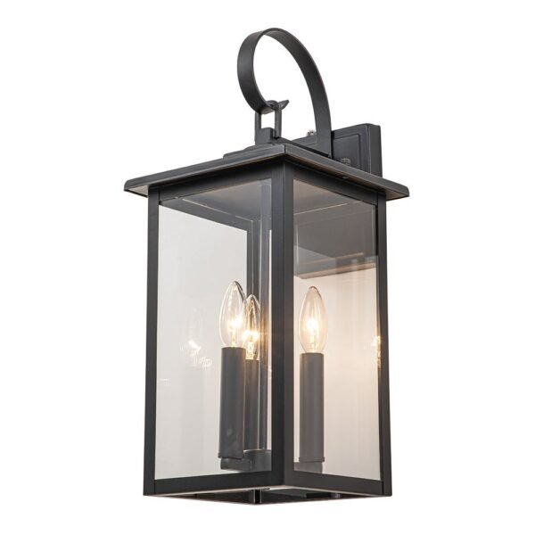 IP23 Clear Glass Lantern Outdoor Wall Sconce - Image 4
