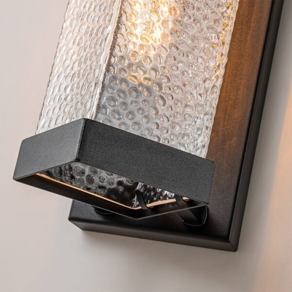 IP23 Cuboid Ripple Glass Outdoor Wall Sconce - Image 13