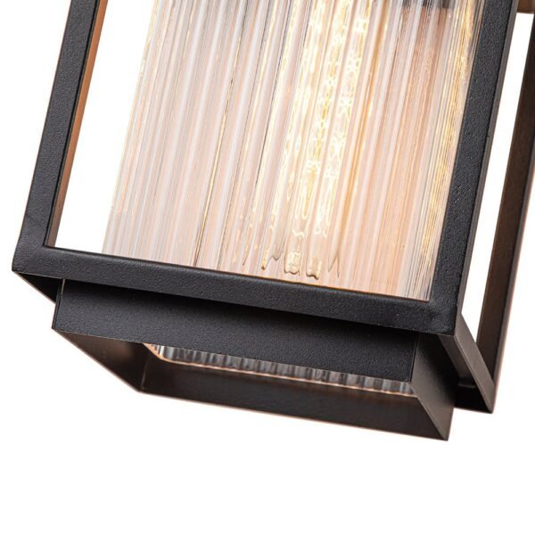 IP23 Striped Glass Lantern Outdoor Wall Sconce - Image 11