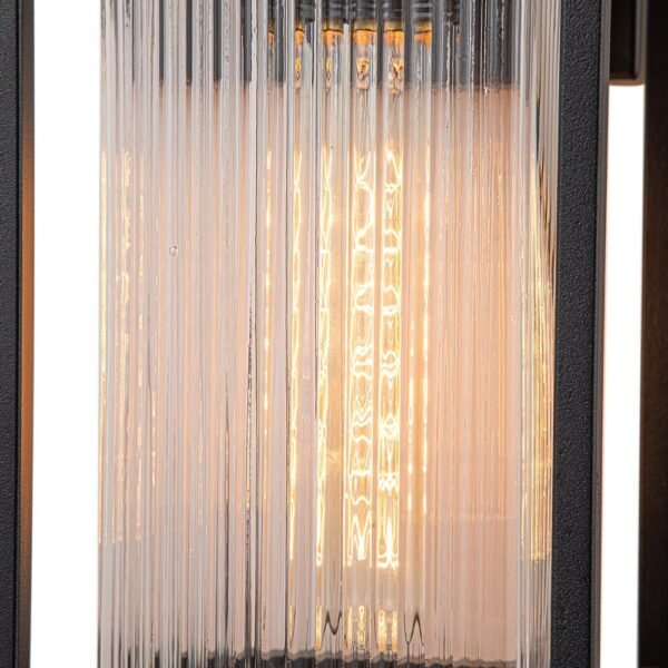 IP23 Striped Glass Lantern Outdoor Wall Sconce - Image 10