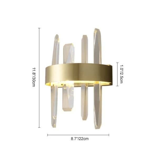 LED Wall Lamp with Crystal Strips - Image 11