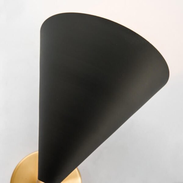 Mid-Century Modern Hourglass Black Mounted Wall Sconce Lighting - Image 6