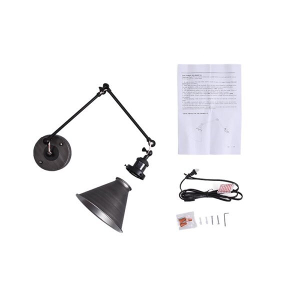 Mid-Century Modern Metal Swing Arm Wall Lamp for Bedroom/Living Room - Image 14