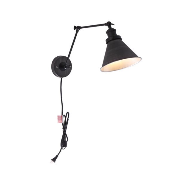 Mid-Century Modern Metal Swing Arm Wall Lamp for Bedroom/Living Room - Image 12