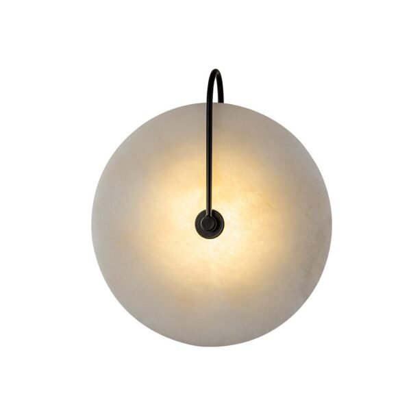 Mid-century Wall Sconce With Circle Marble Shade - Image 8