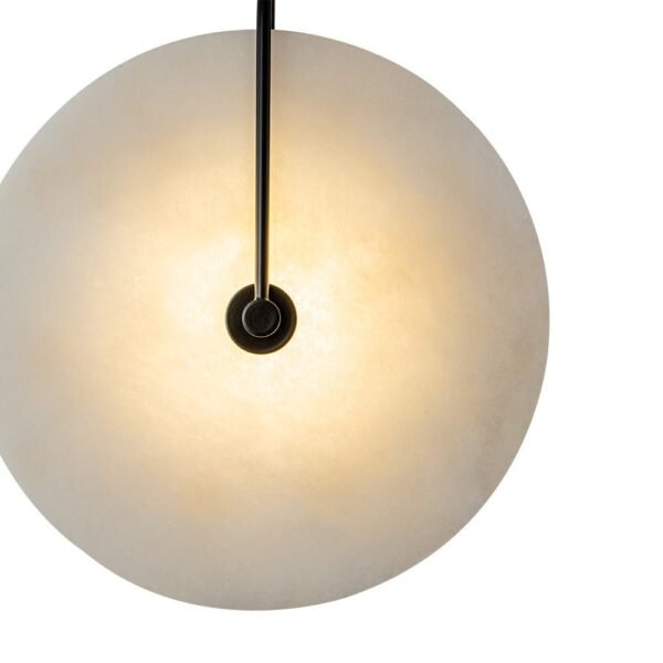 Mid-century Wall Sconce With Circle Marble Shade - Image 12