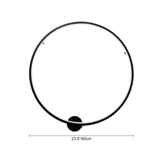 Minimalist Background Black LED Round Mood Wall Sconce - Image 3