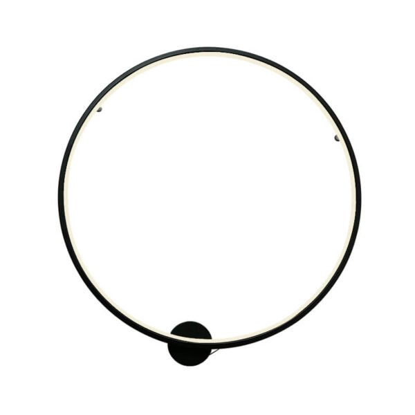 Minimalist Background Black LED Round Mood Wall Sconce - Image 7
