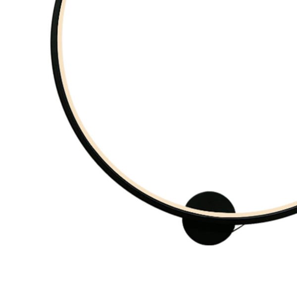 Minimalist Background Black LED Round Mood Wall Sconce - Image 11