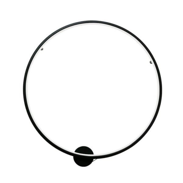 Minimalist Background Black LED Round Mood Wall Sconce - Image 9