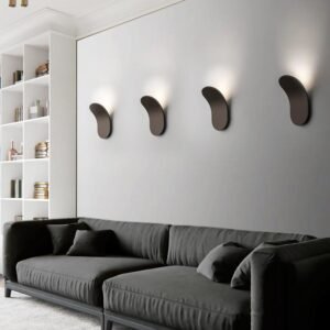 Minimalist Modern Wall Sconce in Black/White Finish