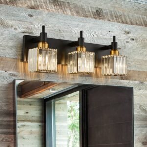 Modern Glam Crystal Wall Sconce Bathroom Vanity Light