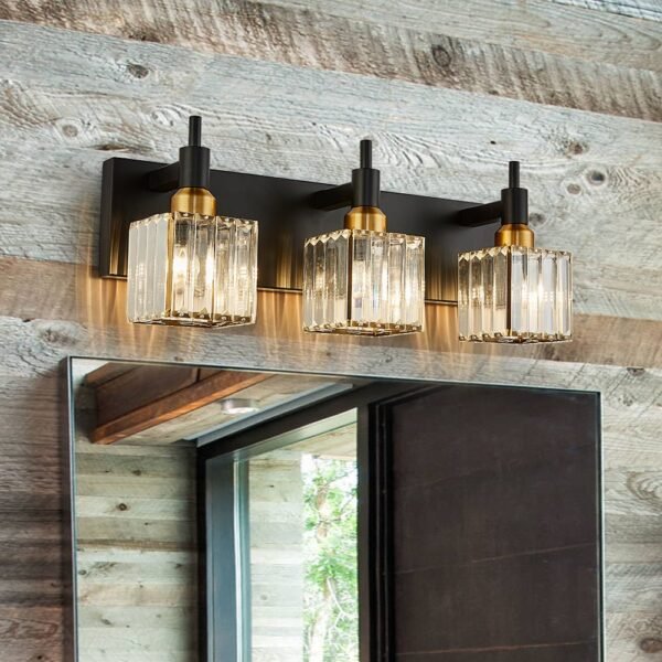 Modern Glam Crystal Wall Sconce Bathroom Vanity Light