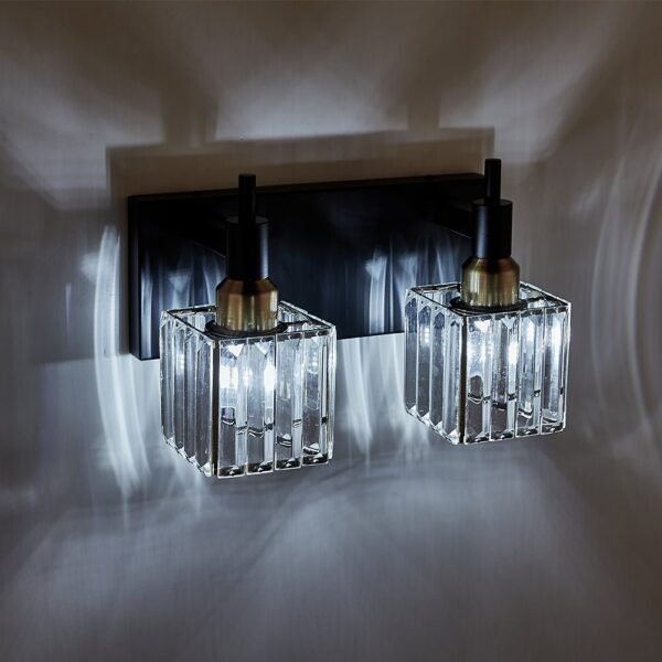 Modern Glam Crystal Wall Sconce Bathroom Vanity Light - Image 10
