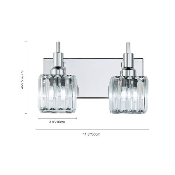 Modern Glam Crystal Wall Sconce Bathroom Vanity Light - Image 21