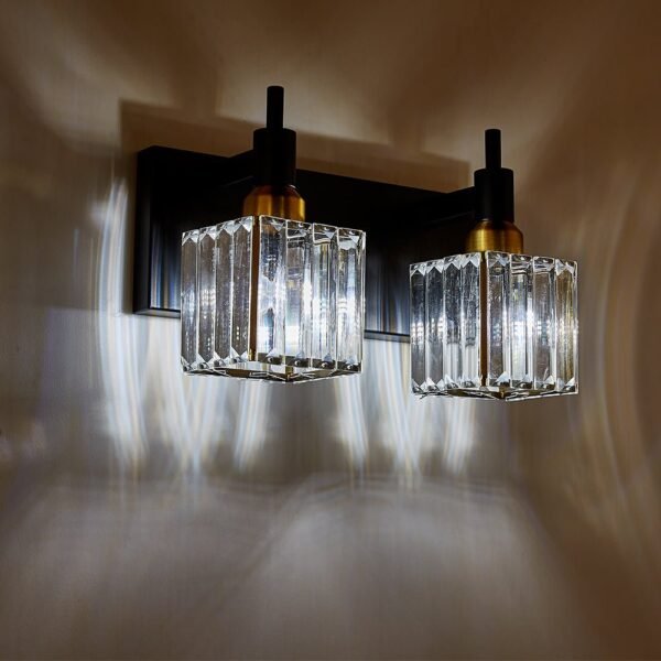 Modern Glam Crystal Wall Sconce Bathroom Vanity Light - Image 11