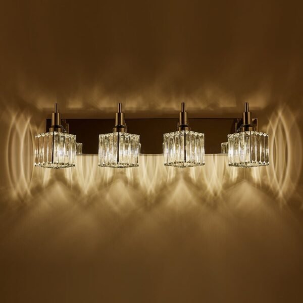 Modern Glam Crystal Wall Sconce Bathroom Vanity Light - Image 12