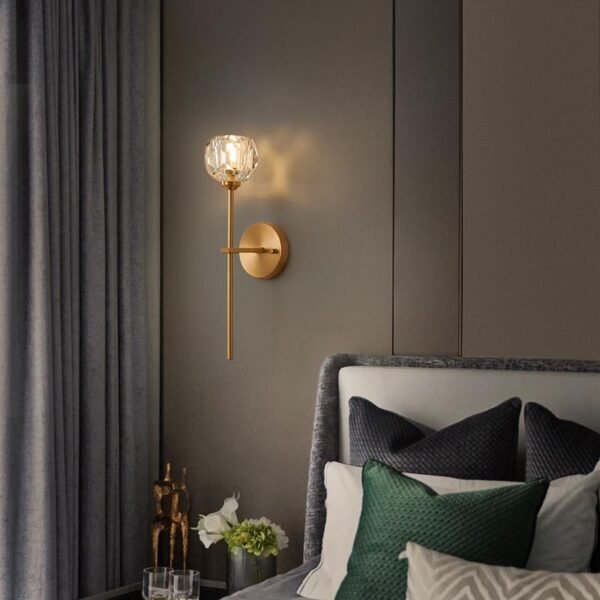 Needle Wall Sconce with Crystal Shade - Image 2