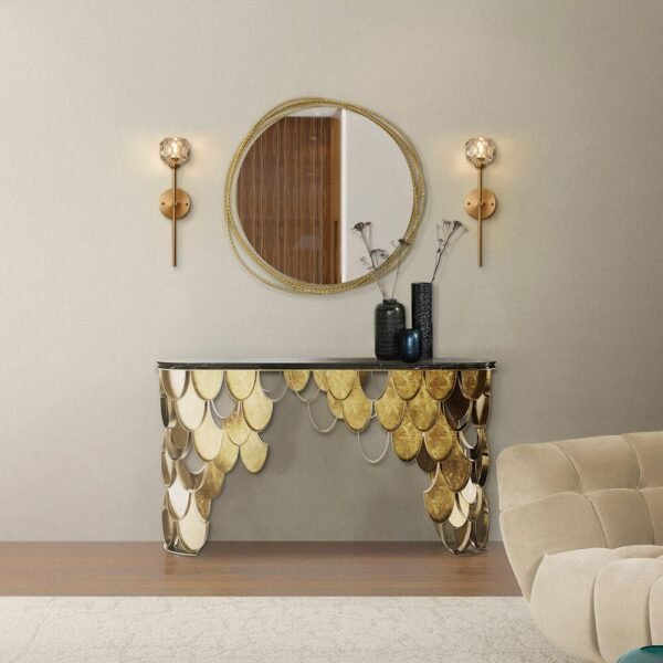 Needle Wall Sconce with Crystal Shade - Image 5