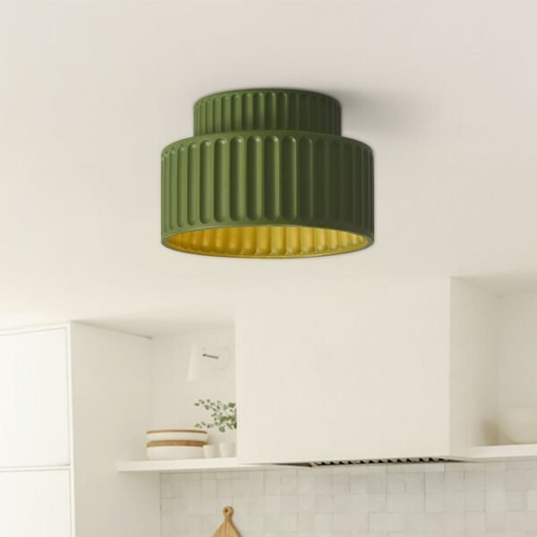 Nordic Cream Style 2-Layer Flush Mount Ceramic Ceiling Light - Image 10