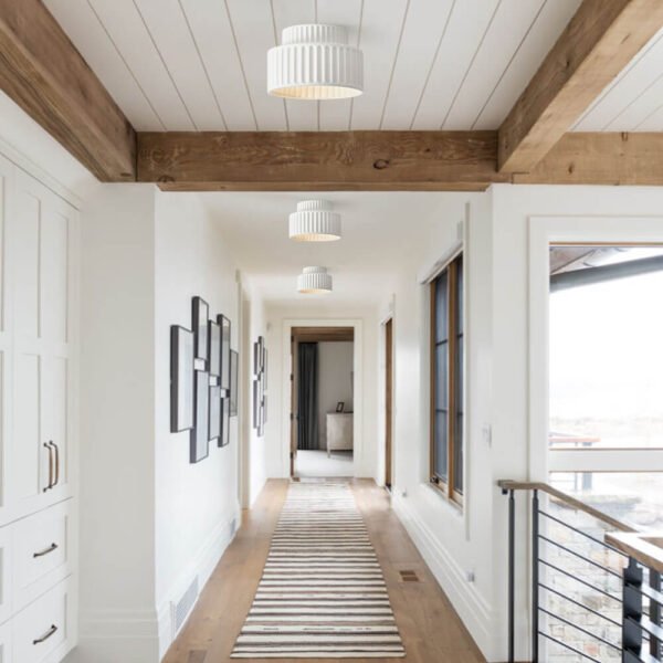 Nordic Cream Style 2-Layer Flush Mount Ceramic Ceiling Light - Image 6