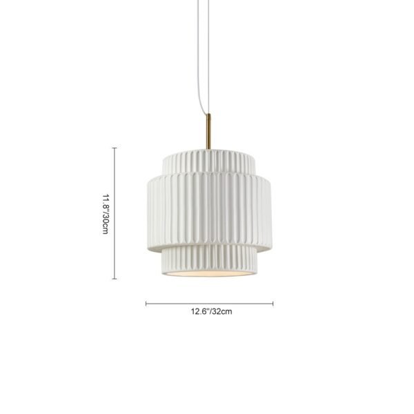Nordic Cream Style Layer Ceramic Pendant Light - Image 7
