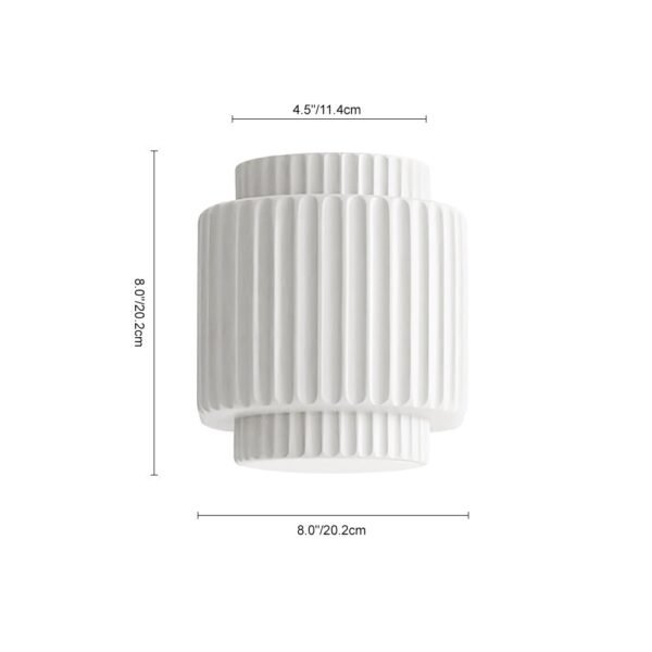 Nordic Cream Style Layer Ceramic Wall Sconce - Image 5