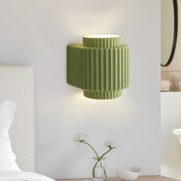 Nordic Cream Style Layer Ceramic Wall Sconce - Image 2