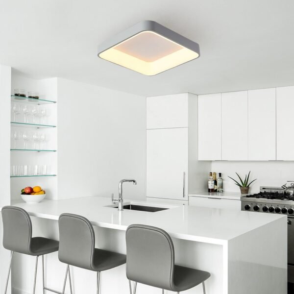 Scandinavian Acrylic Flat LED Square Flush Mount - Image 3