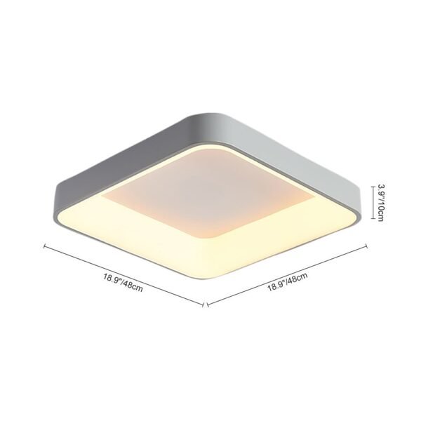 Scandinavian Acrylic Flat LED Square Flush Mount - Image 10