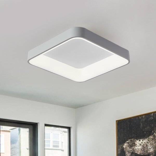 Scandinavian Acrylic Flat LED Square Flush Mount - Image 2