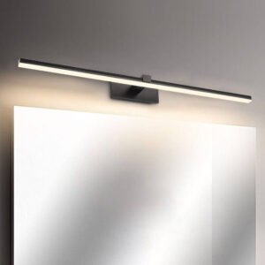 Ultra-thin Bathroom Vanity Light Armed LED Wall Sconce in Brushed Black/White