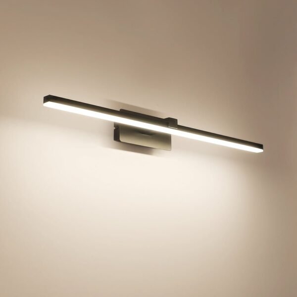 Ultra-thin Bathroom Vanity Light Armed LED Wall Sconce in Brushed Black/White - Image 11