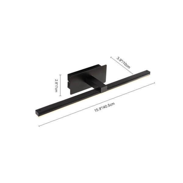Ultra-thin Bathroom Vanity Light Armed LED Wall Sconce in Brushed Black/White - Image 22