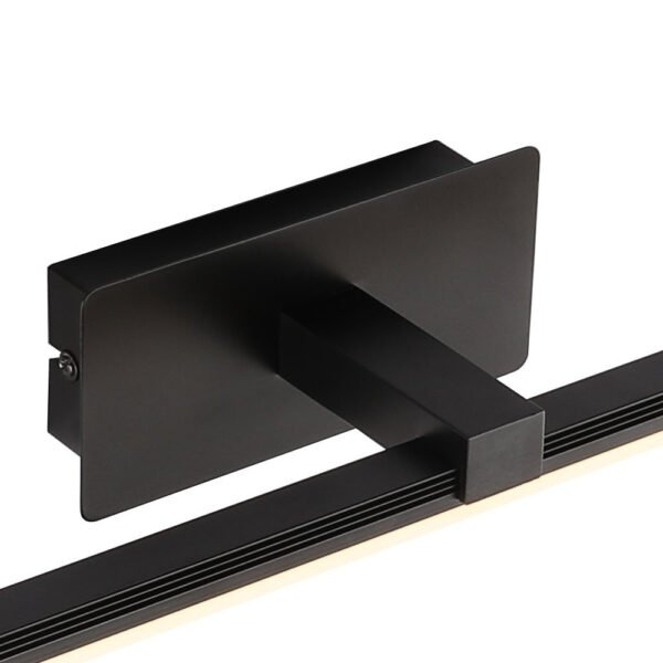 Ultra-thin Bathroom Vanity Light Armed LED Wall Sconce in Brushed Black/White - Image 16