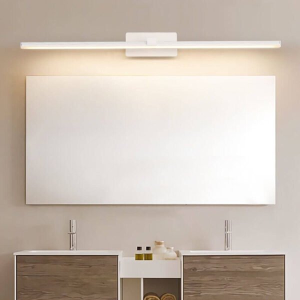 Ultra-thin Bathroom Vanity Light Armed LED Wall Sconce in Brushed Black/White - Image 9