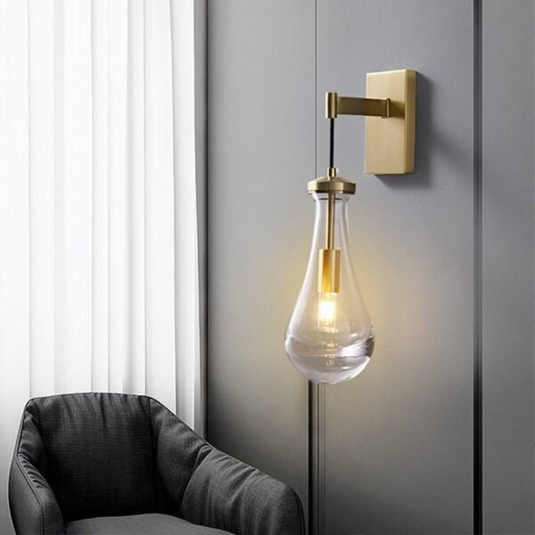 Water Drop Glass Shade Wall Sconce - Image 2