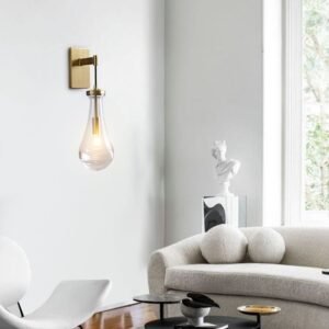 Water Drop Glass Shade Wall Sconce