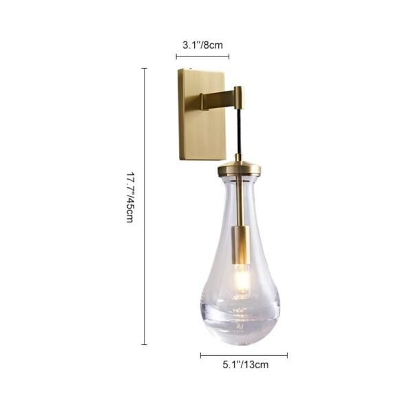 Water Drop Glass Shade Wall Sconce - Image 8